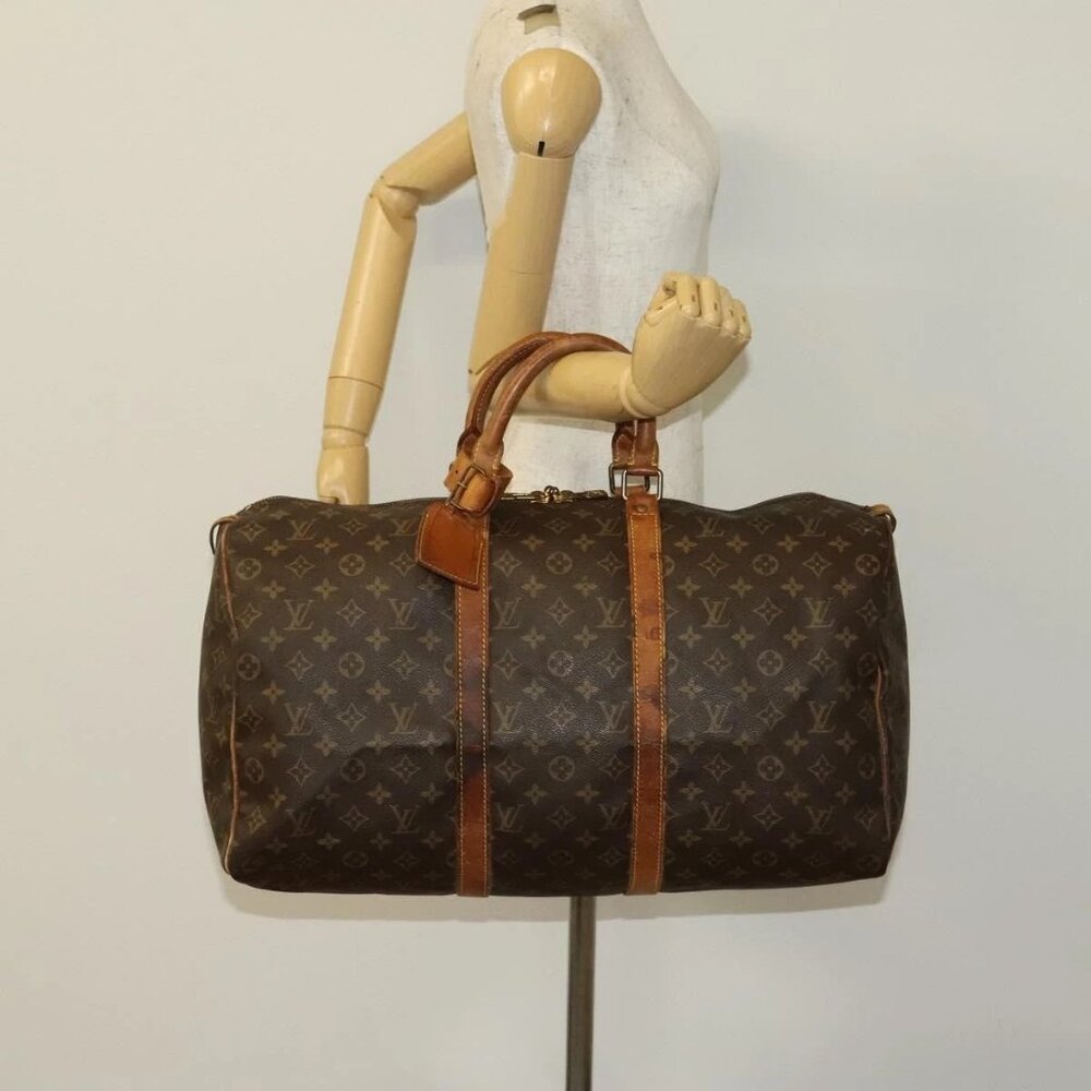 LOUIS VUITTON Monogram Keepall 50 Boston Bag M41426 LV Auth 136581 - Picture 3 of 16